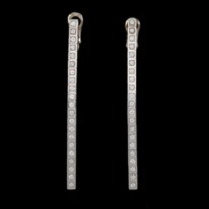 Cartier Lanieres 18 Karat Yellow Gold Clip On French Back Diamond Earrings - Picture 1 of 4