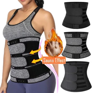 Women Corset Waist Trainer Sauna Sweat Belt Yoga Sport Tummy Control Body Shaper - Picture 1 of 31