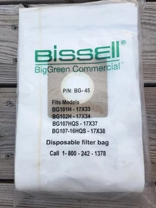 Bissell Commercial Big Green Commercial Vacuum Bag Replacement Filter Bag 10  - Picture 1 of 2