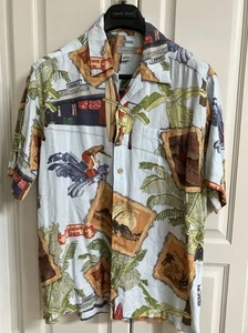 Vintage Quick Silver Shirt Mens Surfing Haleiwa Hawaii Rayon Hawaiian Medium - Picture 1 of 7