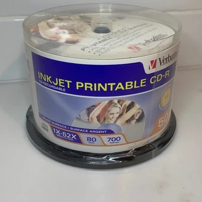 NEW Verbatim 50 CD-R 80min 700 GB 1X-52X - Image 1 of 2