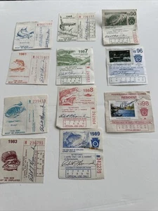 11 Vintage Pennsylvania Fishing 1979 1981 1982 1983 1984 1987-1990 1996 1998 - Picture 1 of 6