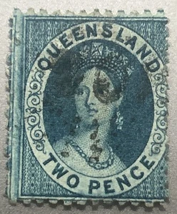 1860-1861 Queensland Scott #8 Used Stamp Queen Victoria Classic Era Postage - Bild 1 von 2