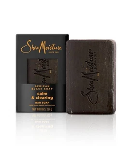 SheaMoisture Calm & Clearing African Black Bar Soap, Shea Moisture, 8oz - Picture 1 of 5
