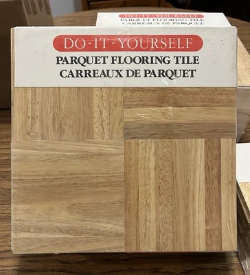 ¡Parquet hágalo usted mismo de 10 pies cuadrados! Madera maciza Hevea de 7 dedos 12x12x5/16 ¡ENVÍO GRATUITO! Foto 1 de 4