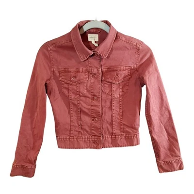 Wilfred Free Button-front Japanese Denim Jacket in Mauve Casual Women's 0 - Image 1 of 4