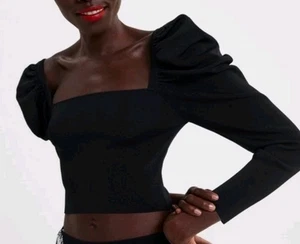 zara women puff LOng sleeve top small - Picture 1 of 9