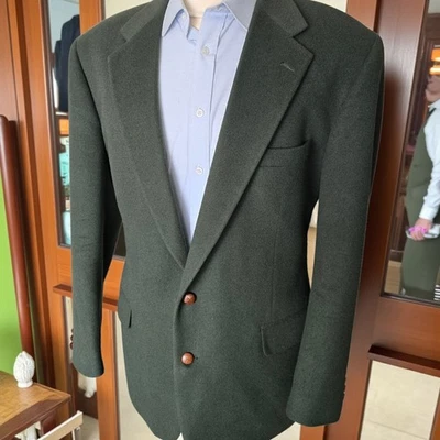 Polo Ralph Lauren Blazer 46L Green Camel Hair Flannel Polo University Club - Image 1 of 4