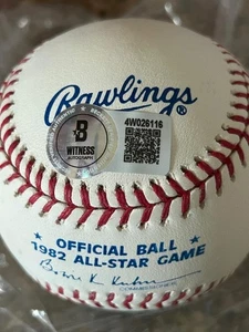 ROLLIE FINGERS A'S PADRES 1982 ALL STAR 7X LAST ASG RARE SIGNED BASEBALL BAS COA - Picture 1 of 1