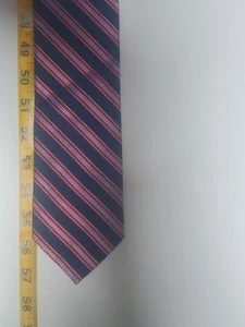 Silk Repp Tie Roundtree & Yorke red/white/blue Excellent Condition NICE TIES - Picture 1 of 11