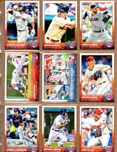 2015 TOPPS CLEVELAND INDIANS TEAM SET 9 KARTEN LOT - Bild 1 von 1