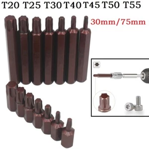 Strong Magnetic Torx Star Screwdriver Bit Set T20/T25/T30/T40/T45/T50/T55 - Picture 1 of 60