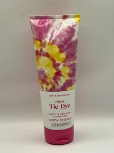 Bath and Body Works PINK TIE DYE Ultra Shea Body Cream 8 oz /226 g - Picture 1 of 1