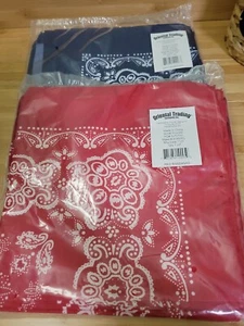 12PK X 2 Red & Blue BANDANNA COVER SCARVES HEADWRAP WESTERN 24 total - Picture 1 of 4