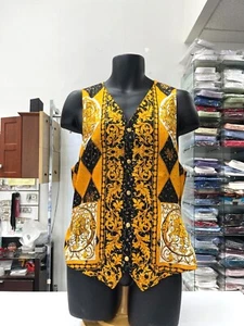 NUEVO Chaleco Creme De Seda para Hombre Moda 100% Seda Suave Tacto Premium Multicolor EE. UU. - Imagen 1 de 4