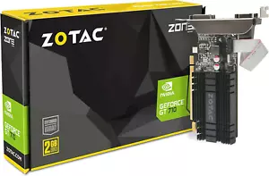 Geforce GT 710 2GB DDR3 PCI-E2.0 DL-DVI VGA HDMI Passive Cooled Single Slot Low - Picture 1 of 9