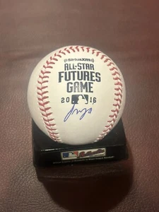 Francisco Mejia Signed 2016 Futures Game Baseball OMLB Rays Indians Autographed - Picture 1 of 2