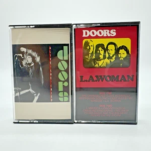 Lot 2 THE DOORS Audio Cassette Tape L.A. Woman Alive, She Cried Rock Elektra EUC - Picture 1 of 17