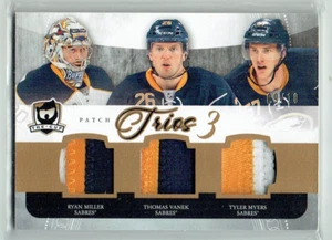 11-12 UD The Cup Trios Ryan Miller--Thomas Vanek--Tyler Myers /10 Patches - Bild 1 von 1