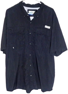 Men's Black, Nylon, Short Sleeve Vented Fishing Shirt by Magellan in Size XL - Picture 1 of 8