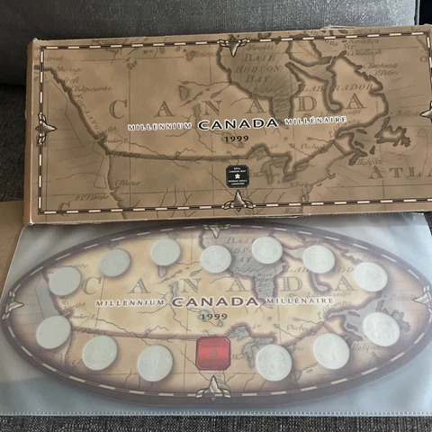 1999 Royal Canadian Mint Millennium 13 Coin Set Cover