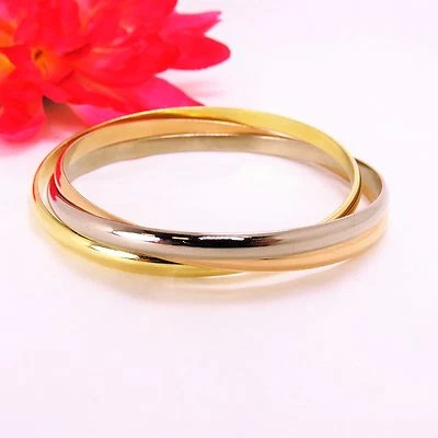 Auténtico Brazalete Cartier Trinity Tri Color 18 K con Estuche Original Foto 1 de 4