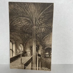 Postcard Christ Church Staircase Oxford England Real Photo Sepia - Picture 1 of 4