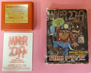 Miner 2049er (Big Five Soft,1983) Atari 5200 CIB: Manual Cartridge, and Box - Picture 1 of 12