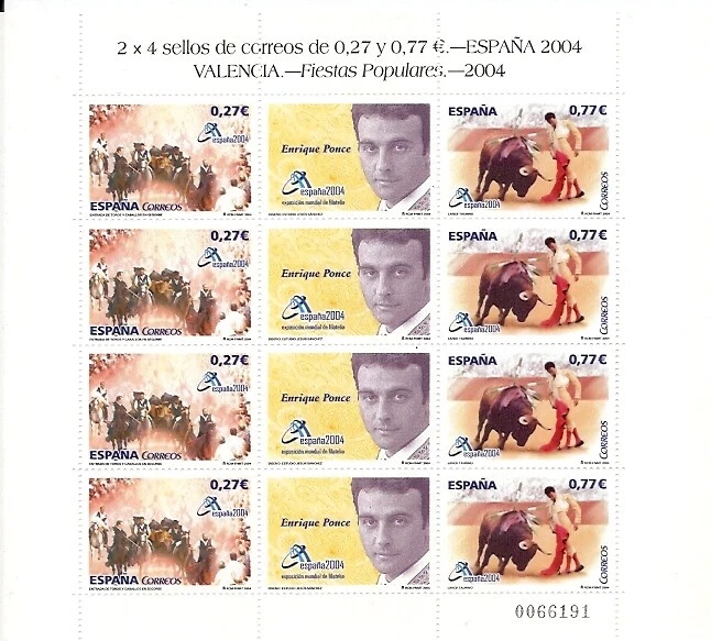 Spain Edifil # MP 83 ** MNH World Philately, SPAIN, Valencia Toros 2004 - Image 1 of 1