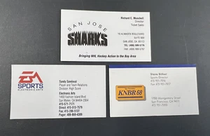 1990s Bay Area Business Cards: EA Sports + KNBR 68 + Inaugural San Jose Sharks - Picture 1 of 5