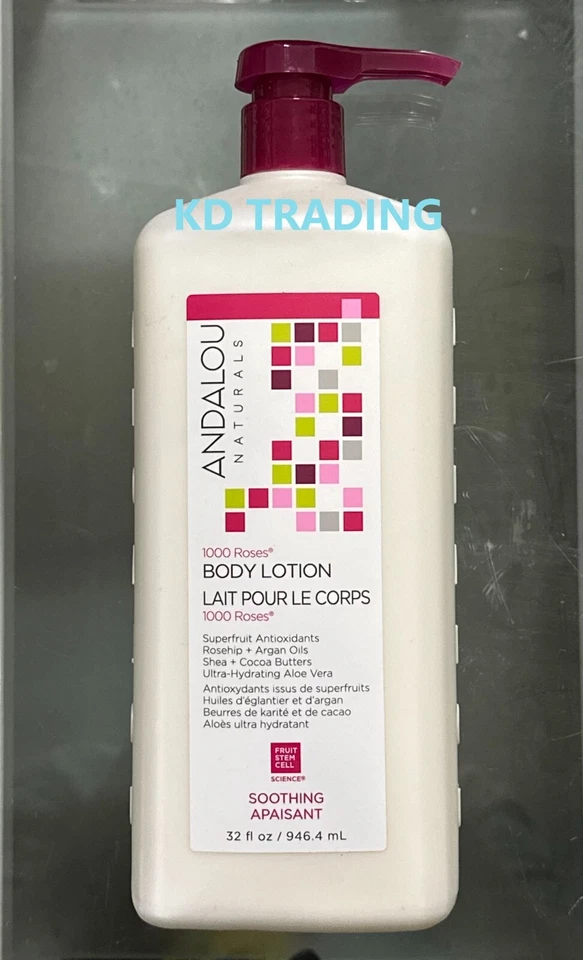 Andalou Naturals 1000 Roses Soothing Body Lotion 32 Ounce