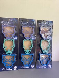 WAKANDA FOREVER  lot of 3 (3 Pack) Silicone Breakfast Molds Pancakes & Eggs