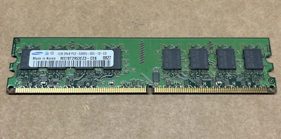 M378T2953EZ3-CE6, Samsung,1GB DDR2-667/PC2-5300 Unbuffered Non-ECC DIMM - Image 1 of 3