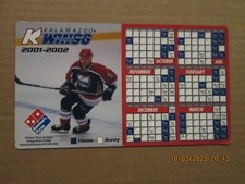 UHL Kalamazoo Wings Vintage Circa 2001-2002 Team Logo Magnet Schedule