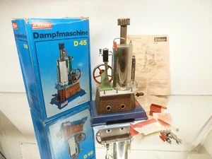 WILESCO D45 VERTICAL STEAM ENGINE BRASS VINTAGE - L30.0cm - GOOD IN BOX - Imagen 1 de 11