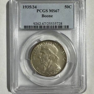 1935/34 P Boone Early Commemorative PCGS MS67 Population Higher 17/83 High Grade - Picture 1 of 4
