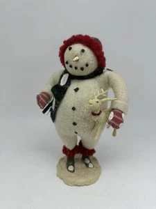 ESC Trading Company Cody Foster Snowman Primitive Folk Art Smiling Christmas - Picture 1 of 5