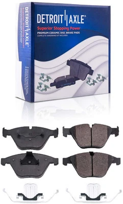 Pastillas de freno delanteras de cerámica de eje Detroit con herrajes para BMW 328i 335i 335 Foto 1 de 4