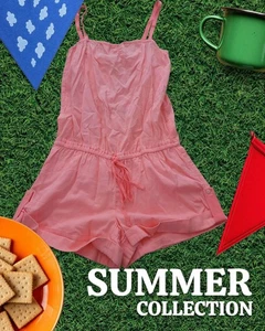 NEU VICTORIA'S SECRET STRAMPLER NEON PINK JUMPSUIT Pullover TANK SHORTS VERSTELLBAR Gr. XS - Bild 1 von 7