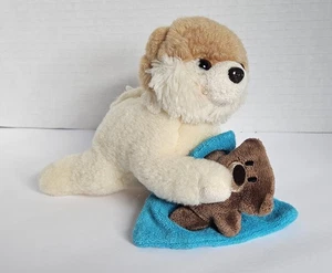 Gund Itty Bitty Boo Bedtime Puppy Dog Plush with Blanket Bear Toy 7" #039 - Picture 1 of 8