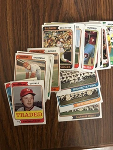 1974 TOPPS BASEBALL WITH TRADED - YOU PICK - Picture 1 of 1