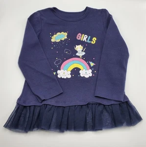 European Girls’ 100% Cotton Soft Top Tulle Trim Top Size 6 Years Worn Once - Picture 1 of 7
