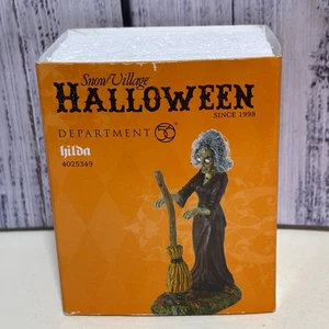 Dept 56 Snow Village Halloween " HILDA " 4025349 Retired in 2014 - Picture 1 of 6