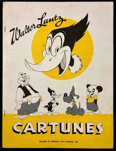 WALTER LANTZ Movie Pressbook 1940s CARTUNES Woody Woodpecker Animation Cartoon - Picture 1 of 6