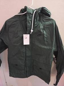 $130 Mens Size S Nike Club Woven Bandon Full Zip Hooded Jacket FN3108-365 Green - Picture 1 of 10