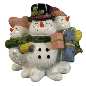 Fitz and Floyd Frosty Folks Musical We Wish You A Merry Christmas Figura en caja - Imagen 1 de 8
