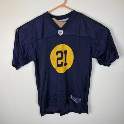 Charles Woodson 绿湾包装工队 #21 海军蓝复古备用球衣 尺寸 M — 第 1/4 张图片