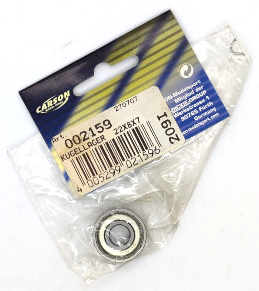 Sealed Bearing 22 x 8 x 7mm German Made. High Quality. - Image 1 of 1