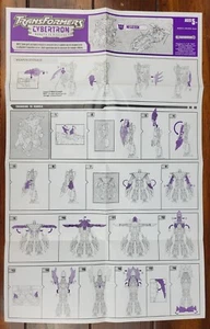 Transformers Cybertron Megatron Leader Class Instruction Sheet Hasbro 2005 - Picture 1 of 2