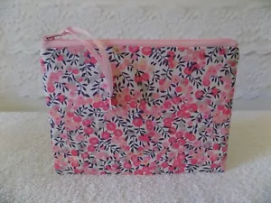 Liberty Floral Fabric Storage Pouch Zipper Purse Make Up Cosmetics Case Bag - Picture 1 of 6